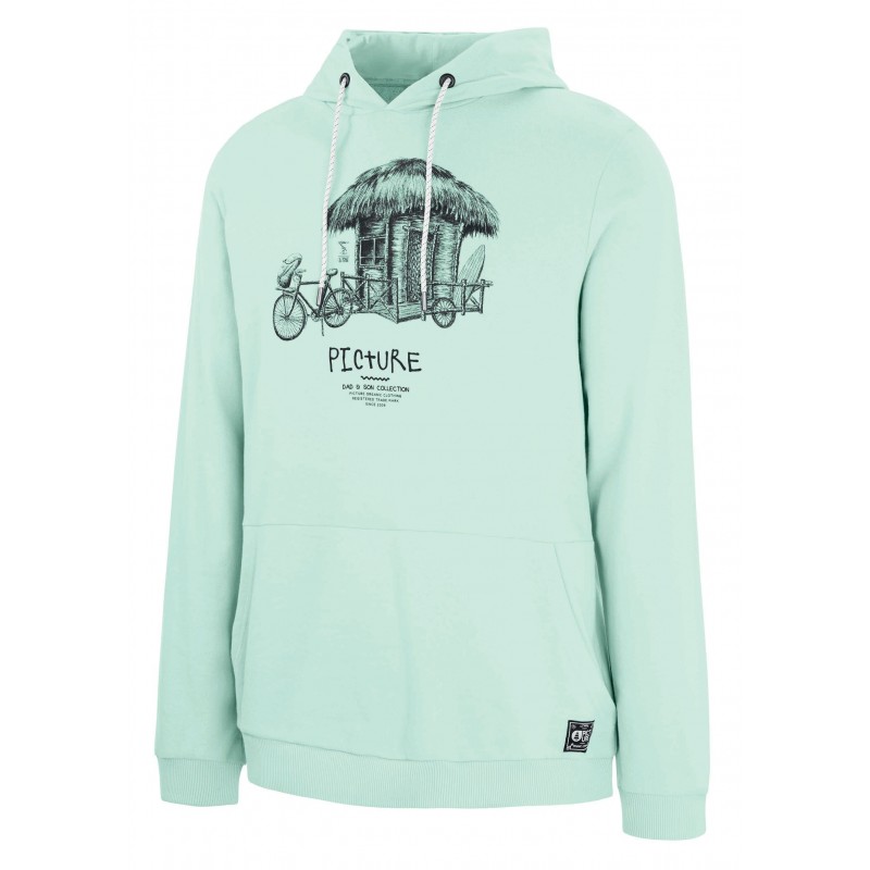 PICTURE ORGANIC SWEAT HOODIE WINTON GUM GREEN COTON BIO