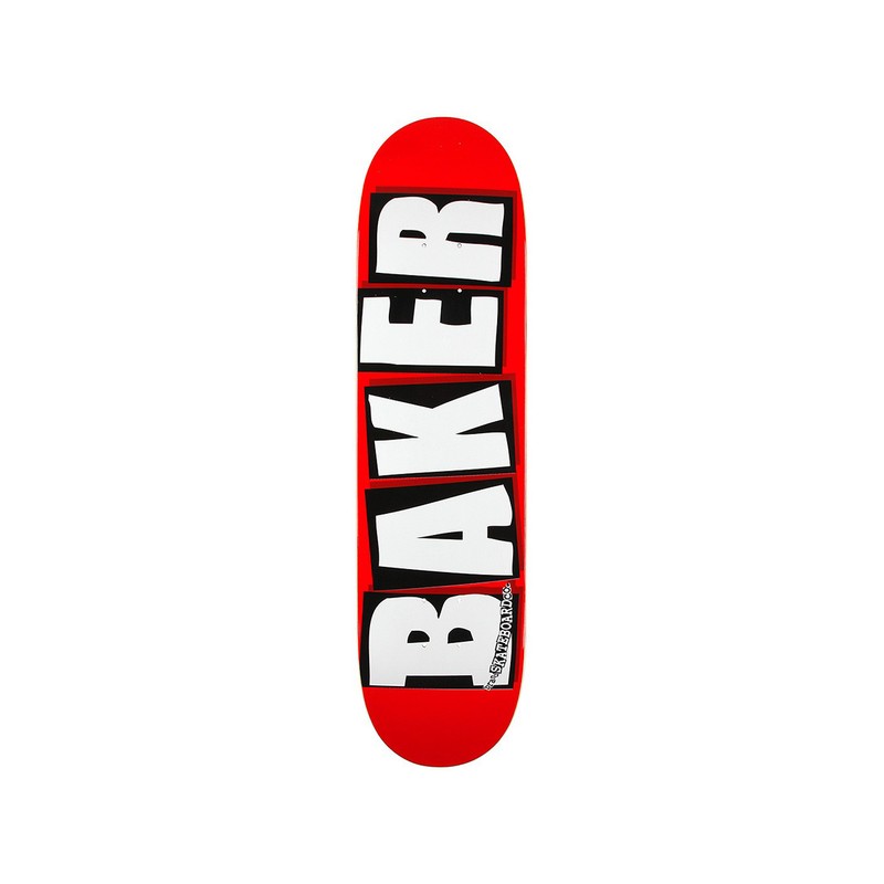 BAKER SKATEBOARD 8.125" DECK BRAND LOGO WHITE 8.125"
