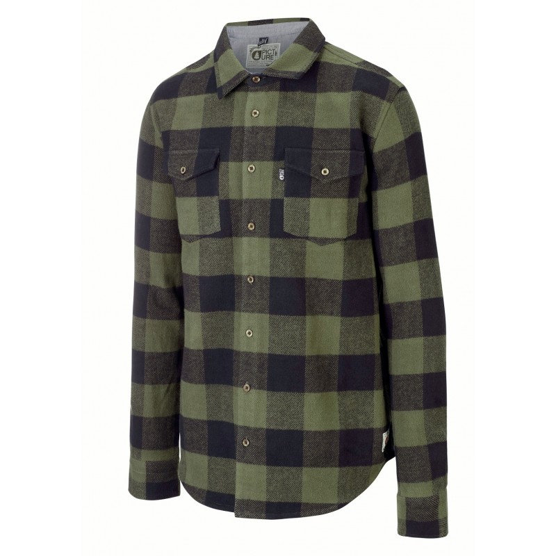 PICTURE CHEMISE HILLSBORO BLACK FLANELLE CARREAU