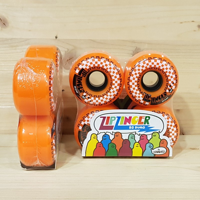 KROOKED 4 X Roues CRUISER80D 58 MM ORANGE ZIP ZINGER
