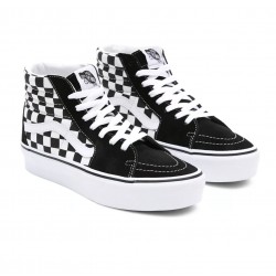 VANS PLATFORM SK8-HI CHECKERBOARD BLACK WHITE