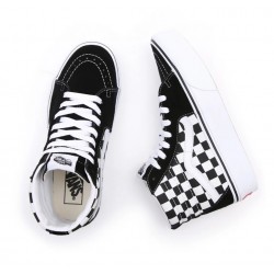 VANS PLATFORM SK8-HI CHECKERBOARD BLACK WHITE