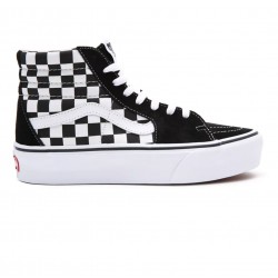 VANS PLATFORM SK8-HI CHECKERBOARD BLACK WHITE