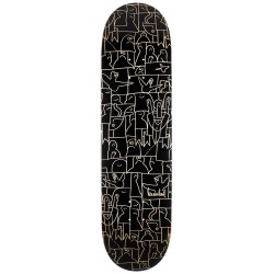 KROOKED PLATEAU 8.5" PP FLOCK PRICEPOINT BLACK SKATEBOARD