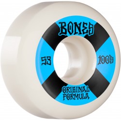BONES 4 X ROUES 53 MM 100'S V5 WHITE SIDECUT