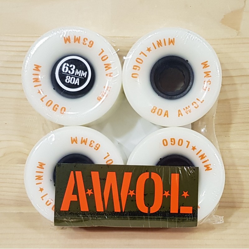 MINI LOGO 4 ROUES 63MM AWOL 80A WHITE