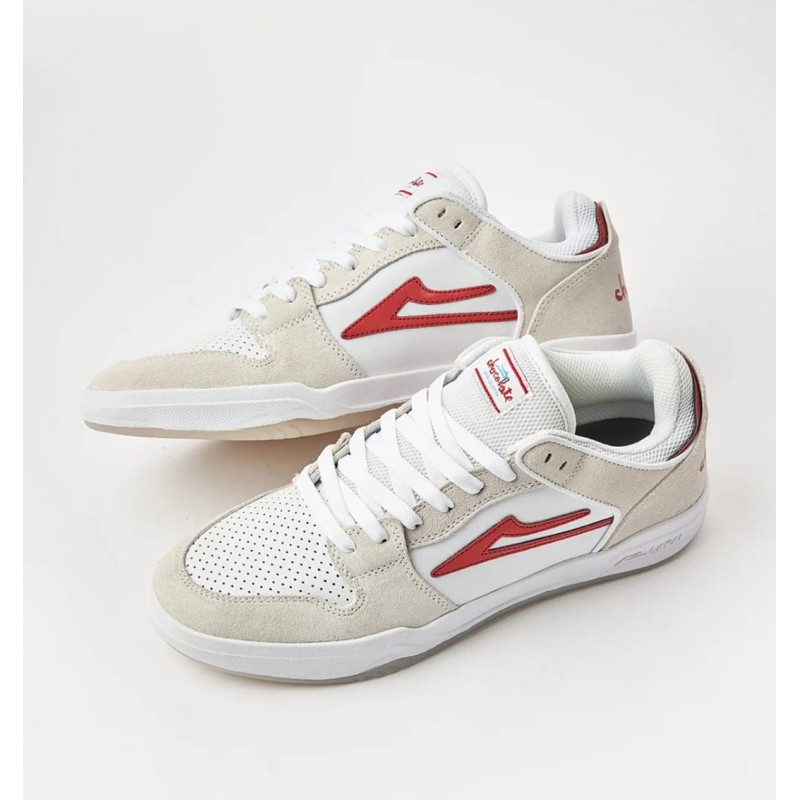 LAKAI X CHOCOLATE TELFORD LOW WHITE RED